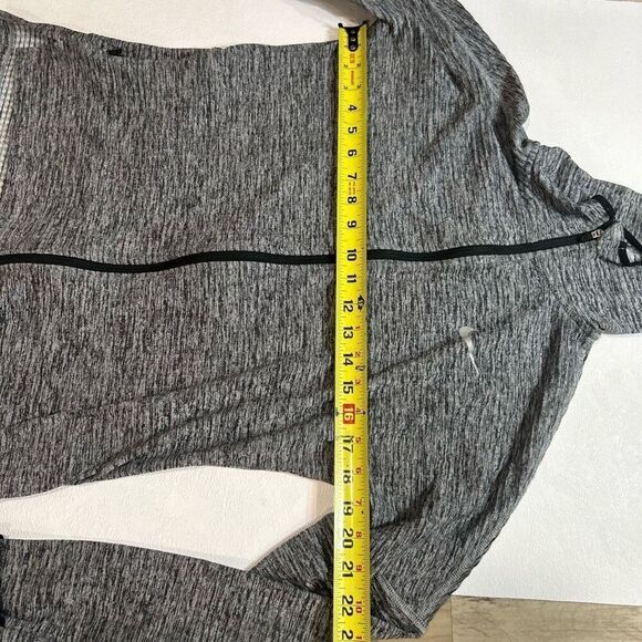 Nike Dri-Fit Running Jacket Small Hooded Gray Heather Full Zip Long Sleeves - Picture 7 of 8